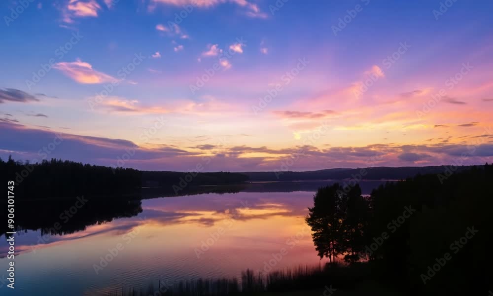 ight stretched clouds over evening sky lake sunset skies time lapse ight stretched clouds over evening sky lake sunset skies time lapse