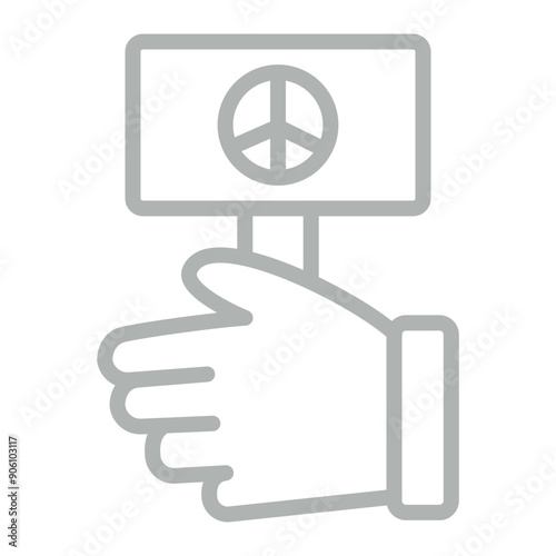 Freedom Vector Line Grey Icon Design