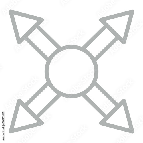 Movement Vector Line Grey Icon Design