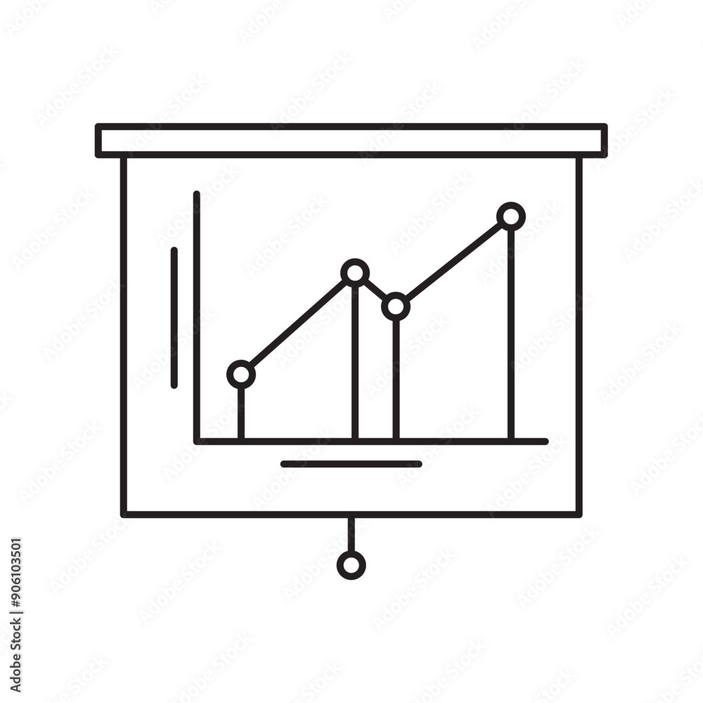 Line Chart for Marketing Icon Line Chart for Marketing Icon