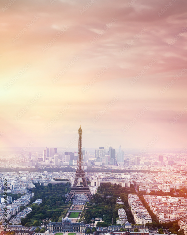 Eiffel tower in Paris at sunset. Eiffel tower in Paris at sunset.