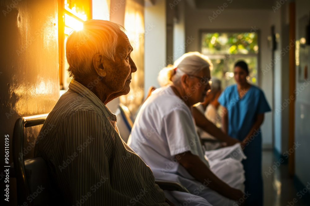 older and senior people waiting for receiving treatment in the hospital older and senior people waiting for receiving treatment in the hospital