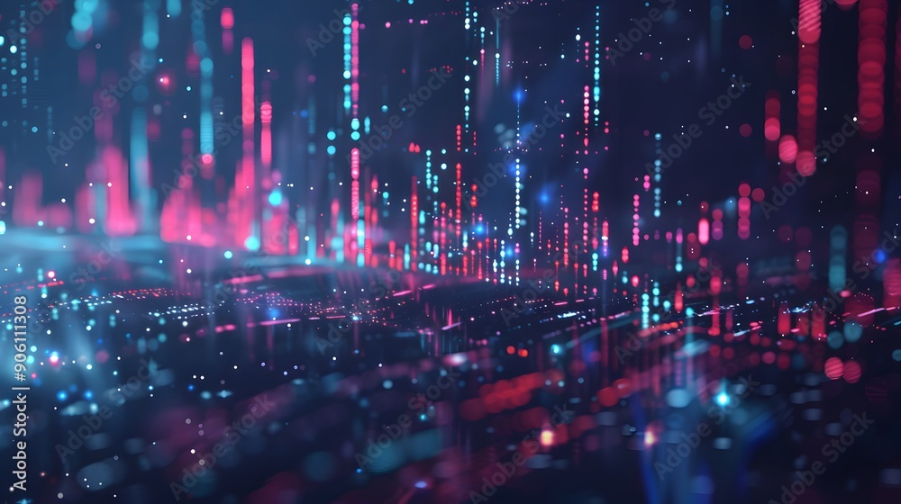 Fototapeta premium abstract financial data visualization stock market graph background,generative ai