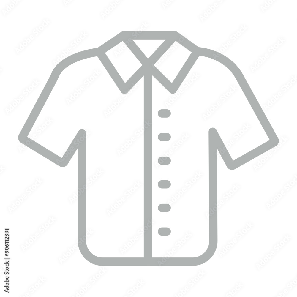 Shirt Vector Line Grey Icon Design Shirt Vector Line Grey Icon Design