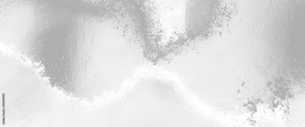 Vector white grunge wall texture for background, wet concrete wall, stain on white concrete wall texture background.