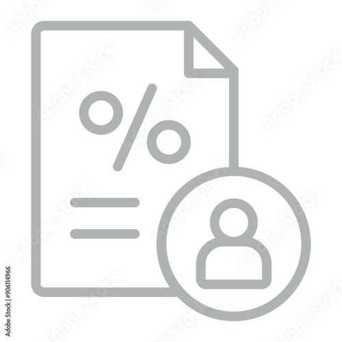 Customer Vector Line Grey Icon Design