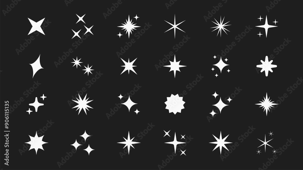 Retro futuristic bright vector icons collection. Set of original star sparkle shapes. Abstract shine effect vector sign. Glowing light effect, twinkle templates stars and bursts, shiny flash. Retro futuristic bright vector icons collection. Set of original star sparkle shapes. Abstract shine effect vector sign. Glowing light effect, twinkle templates stars and bursts, shiny flash.