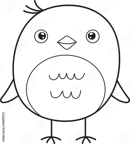 Cute crow clipart design illustration