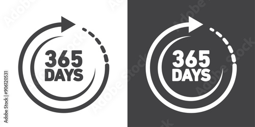 365 day Icon vector logo set collection for web app ui