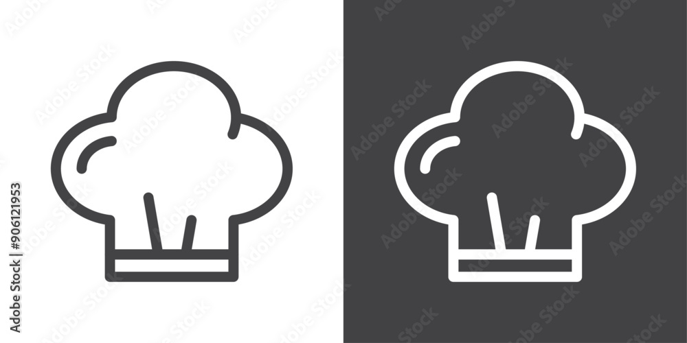 Chef hat icon vector logo set collection for web app ui Chef hat icon vector logo set collection for web app ui