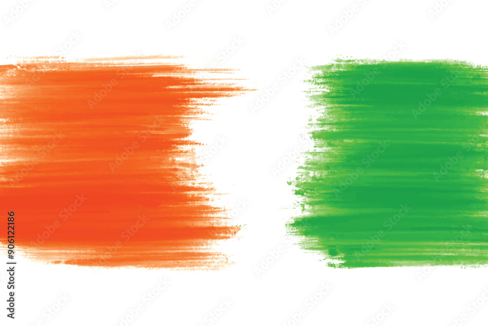 India independence day background with tricolor brush stroke design India independence day background with tricolor brush stroke design