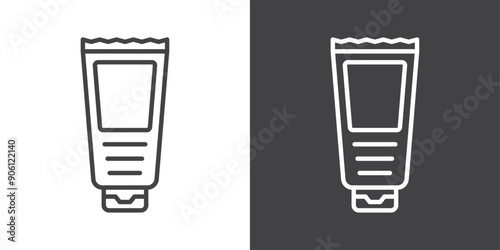 Cream tube icon vector logo set collection for web app ui