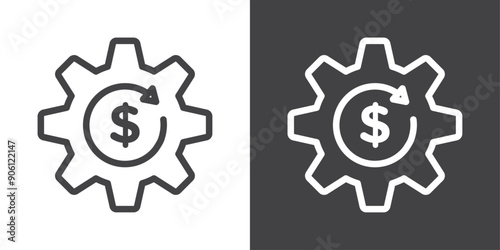 Costs optimization Icon vector logo set collection for web app ui