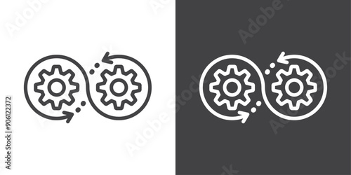 Devops icon vector logo set collection for web app ui