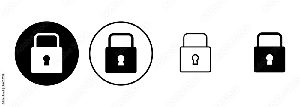 Lock icon set. Padlock icon vector. Encryption icon. Security symbol Lock icon set. Padlock icon vector. Encryption icon. Security symbol
