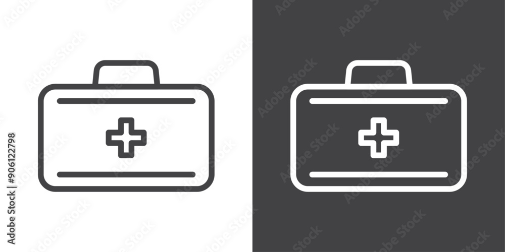 First aid box icon vector logo set collection for web app ui