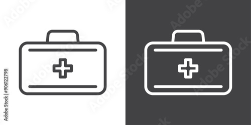 First aid box icon vector logo set collection for web app ui