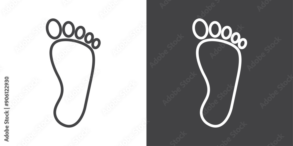Obraz premium Footprint icon vector logo set collection for web app ui