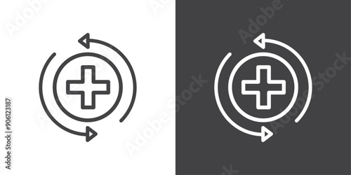 Health recovery icon vector logo set collection for web app ui