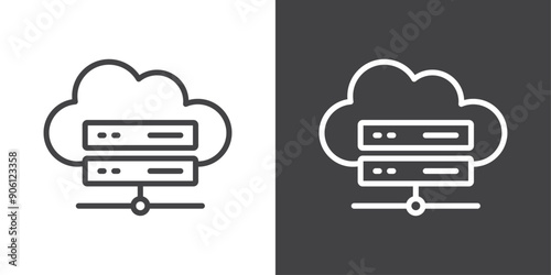Hosting icon vector logo set collection for web app ui