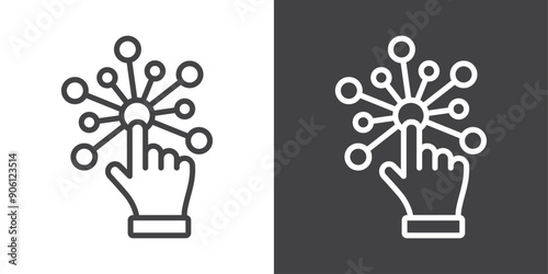 Interaction icon vector logo set collection for web app ui