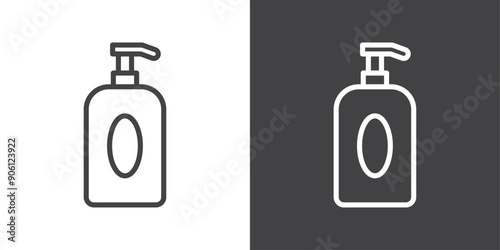 Liquid soap bottle icon vector logo set collection for web app ui