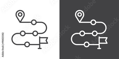 Roadmap icon vector logo set collection for web app ui