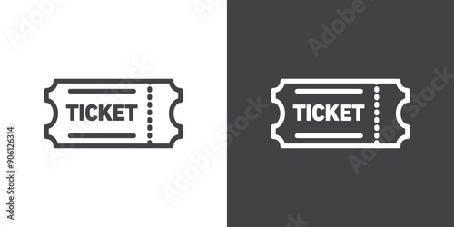 Ticket icon vector logo set collection for web app ui