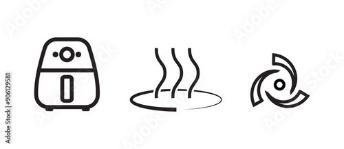 airfryer icon on white background	