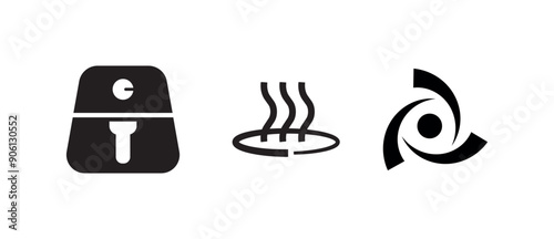 airfryer icon on white background	