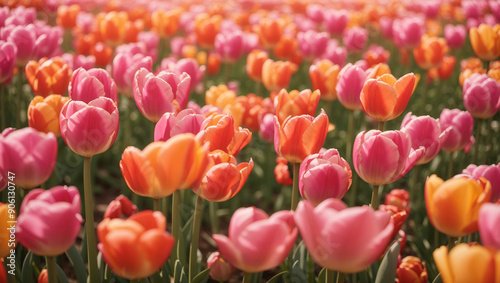 field of tulips