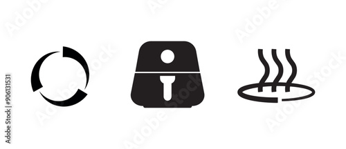 airfryer icon on white background	