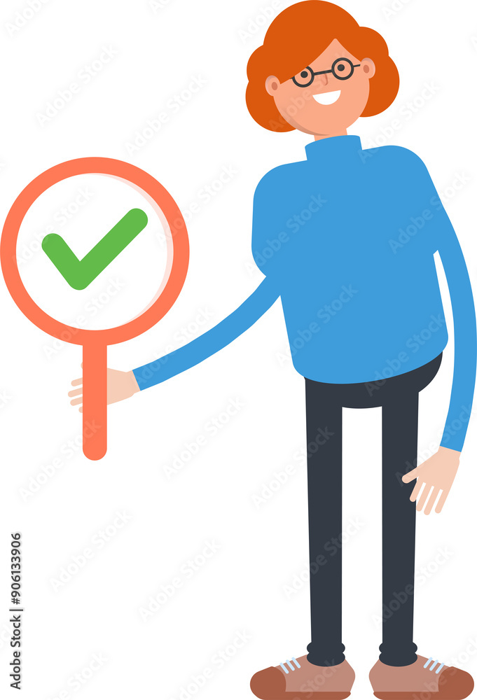 Woman Character Showing Check Mark
Woman Character Showing Check Mark