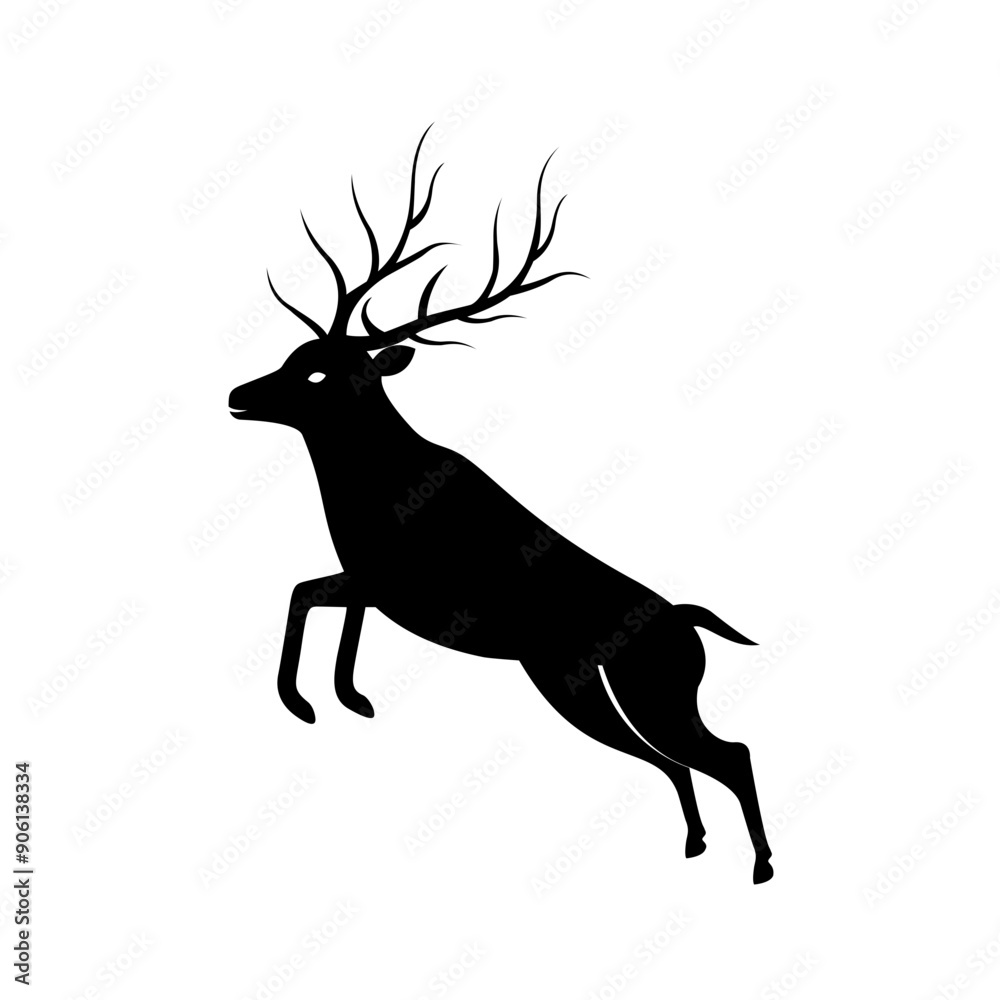 Fototapeta premium Vector solid black icon for Rhinoceros