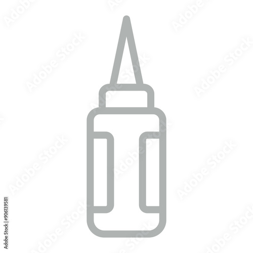 Ketchup Vector Line Grey Icon Design