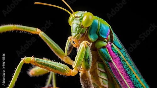 
 Save to Library
 Download Preview Preview Crop
 Find Similar
 
File #:  850040975
Amazing colorful Pseudocreobotra wahlbergii female Spiny Flower Mantis show wings on black background photo