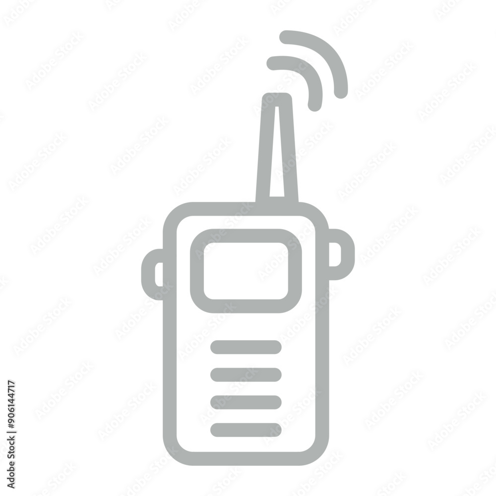Walkie talkie Vector Line Grey Icon Design Walkie talkie Vector Line Grey Icon Design