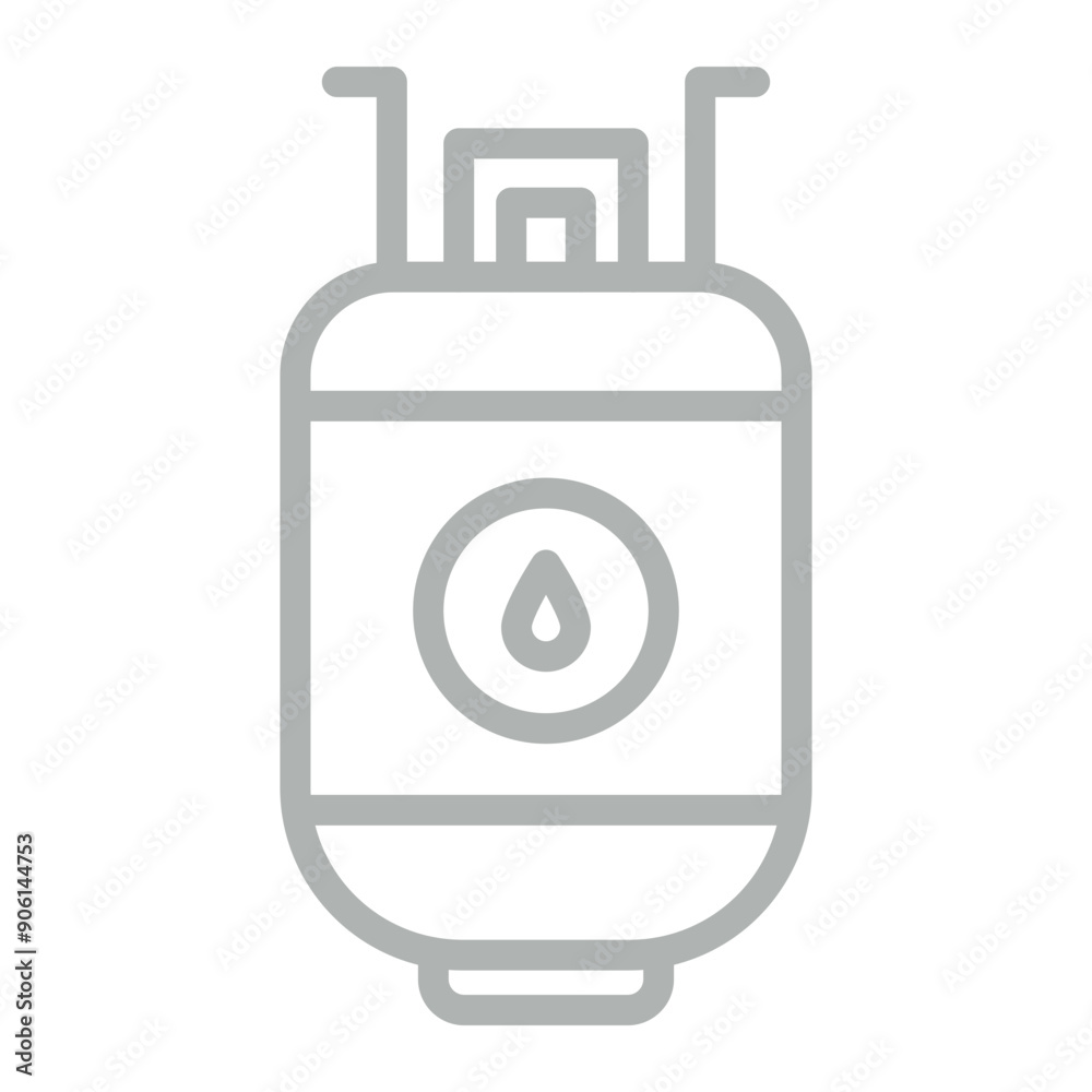 Gas Vector Line Grey Icon Design Gas Vector Line Grey Icon Design
