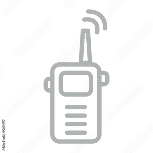Walkie talkie Vector Line Grey Icon Design