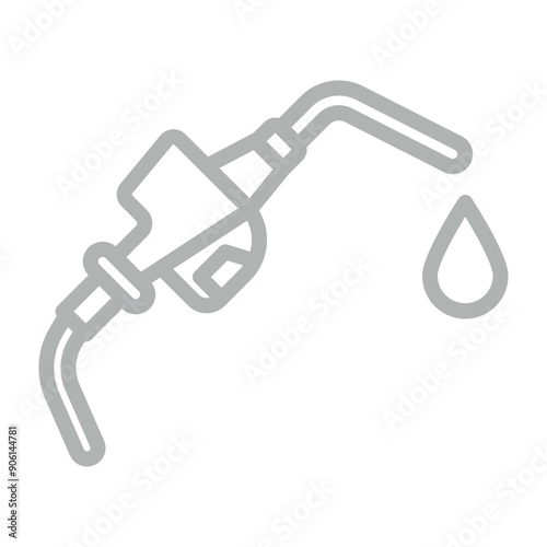 Fuel Vector Line Grey Icon Design