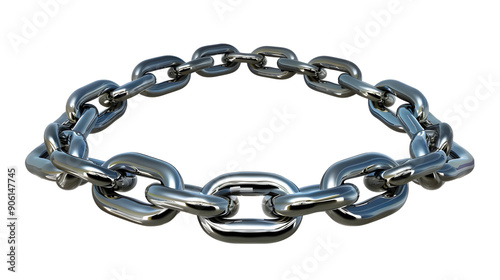 chain isolated on white background,generative ai