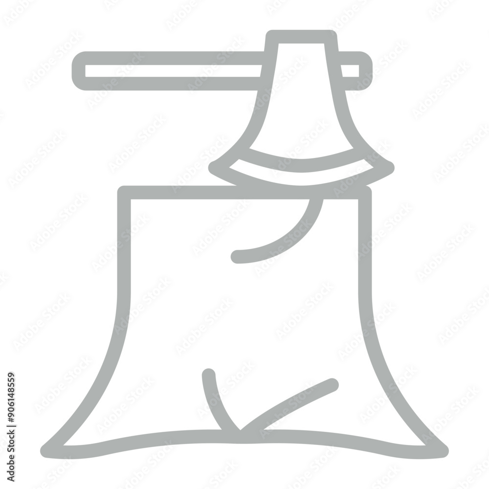 Deforestation Vector Line Grey Icon Design Deforestation Vector Line Grey Icon Design