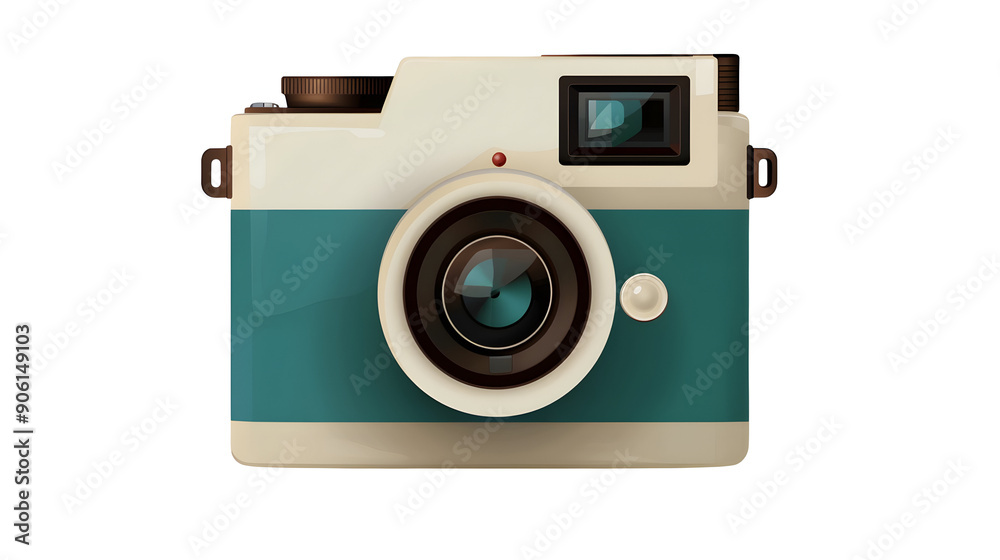 photo camera on white background,generative ai photo camera on white background,generative ai