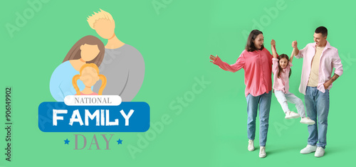 Little girl with her parent...