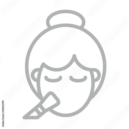 Makeup Tutorials Line Grey Icon Design