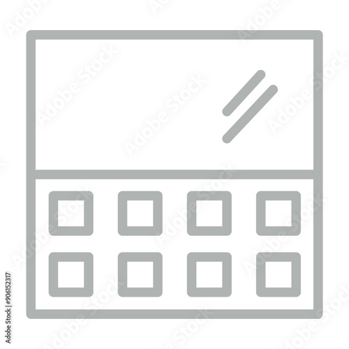 Eyeshadow Looks Line Grey Icon Design