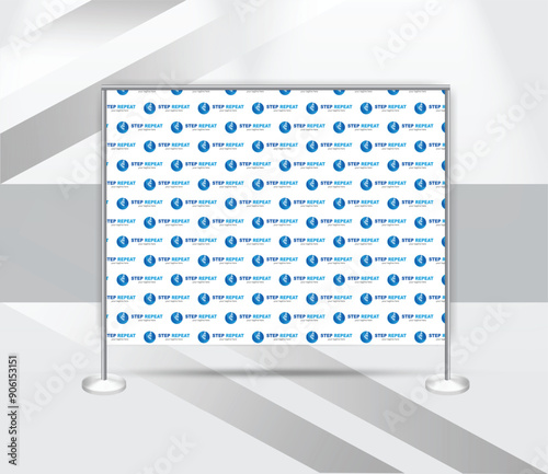 creative step and repeat banner backdrop design template