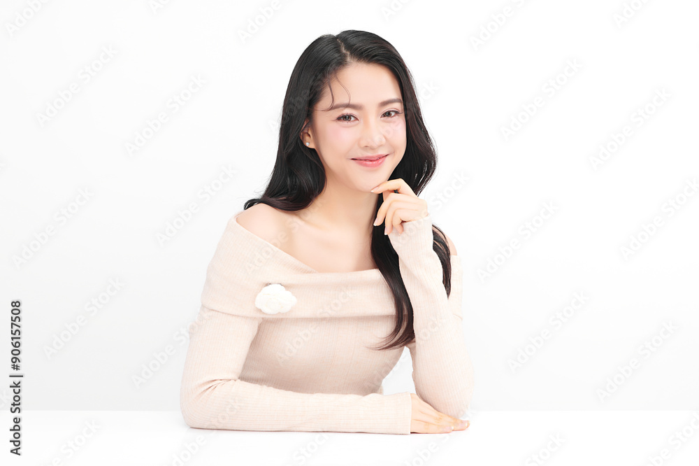 Beautiful young asian woman with clean fresh skin on white background, Face care, Facial treatment, Cosmetology, beauty and spa, Asian women portrait. Beautiful young asian woman with clean fresh skin on white background, Face care, Facial treatment, Cosmetology, beauty and spa, Asian women portrait.