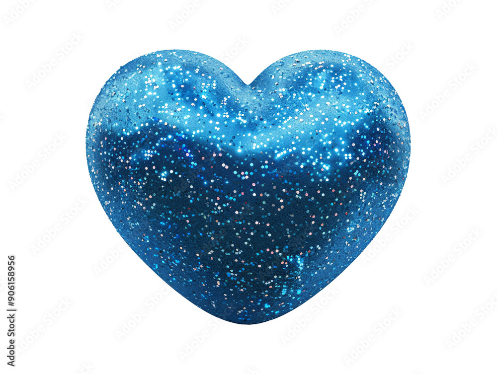 a blue heart with glitter a blue heart with glitter