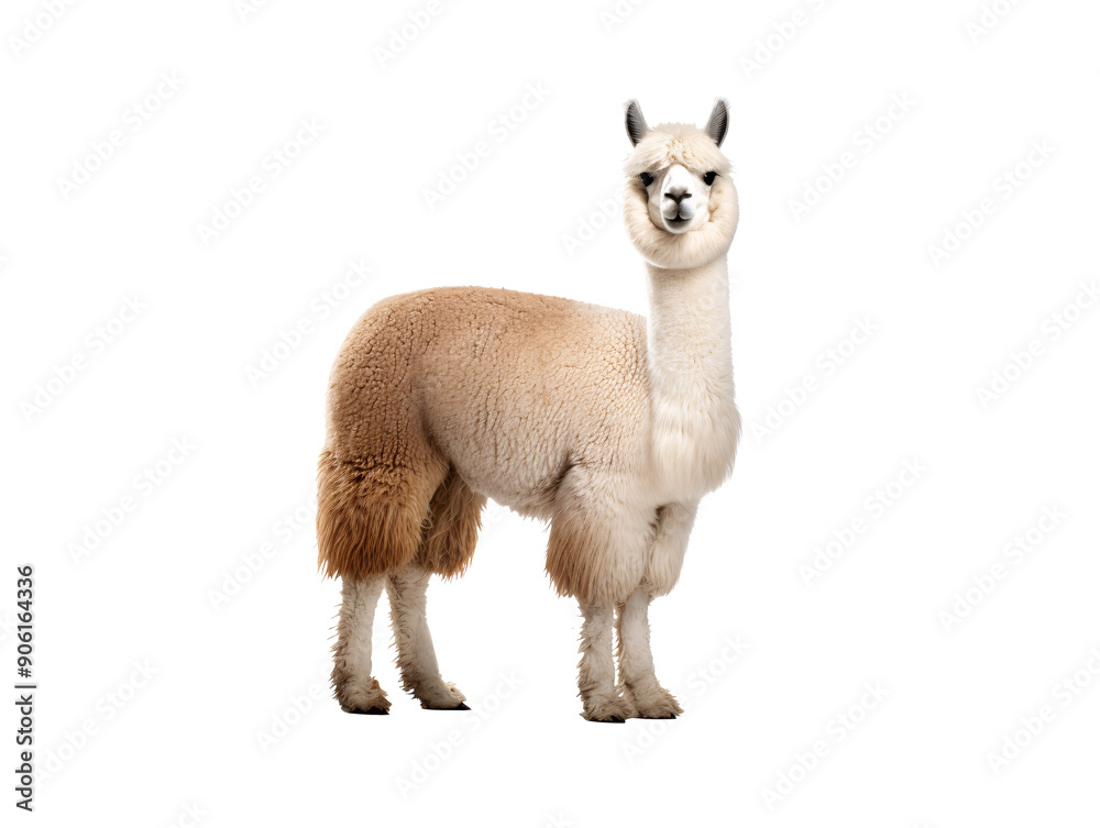 Obraz premium a llama with a white and brown fur
